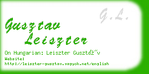 gusztav leiszter business card